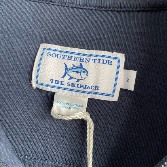 🆕 Skipjack 1/4 Zip Pullover in Blue Depths by Southern Tide NWT Navy sz Small - Picture 7 of 9